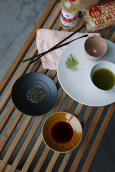 HKliving Kyoto ceramics: japanese small plate brown 