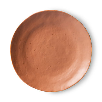 HKliving Bold &amp; basic ceramics: side plate brown (set of 2)