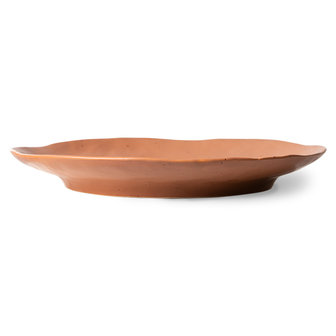 HKliving Bold &amp; basic ceramics: side plate brown (set of 2)