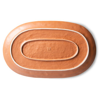 HKliving Bold &amp; basic ceramics: serving tray brown