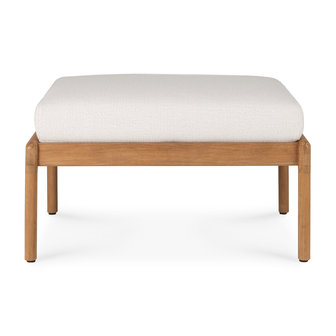 Ethnicraft outdoor teak Jack footstool off white 