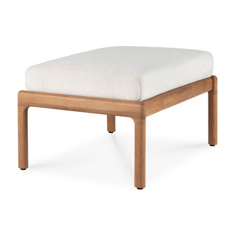 Ethnicraft outdoor teak Jack footstool off white 