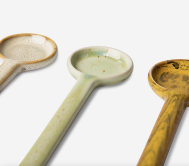HKliving 70s ceramics: spoons M, scorpius (set of 4)