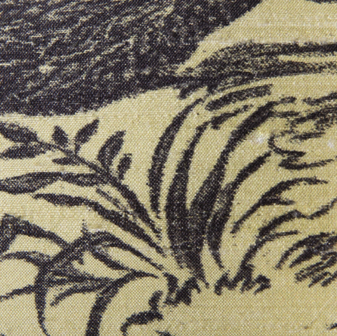 HKliving DORIS for HKLIVING printed silk cushion jungle