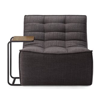 Ethnicraft N701 sofa - 1 seater dark grey 