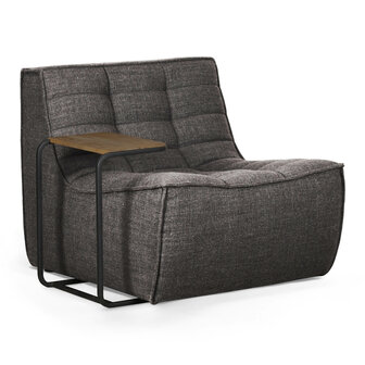 Ethnicraft N701 sofa - 1 seater dark grey 