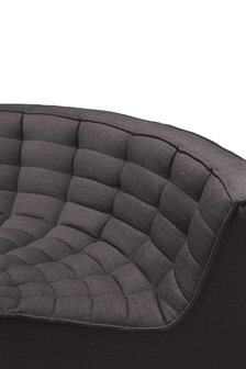 Ethnicraft N701 sofa - round corner - dark grey