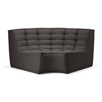 Ethnicraft N701 sofa - round corner - dark grey