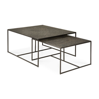 Ethnicraft Pentagon nesting coffee table set of 2