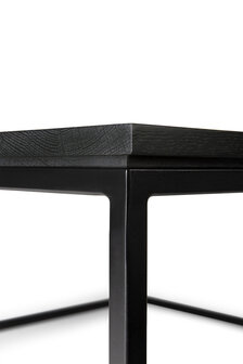Ethnicraft Oak Thin black coffee table