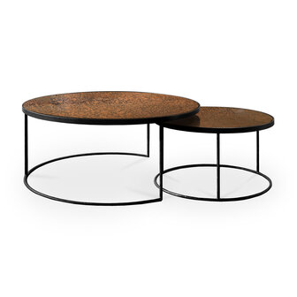 Bronze Copper Nesting coffee table set