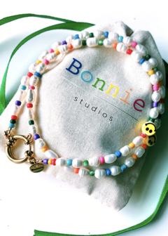 Bonnie Studios Boris Summer smile pearl necklace 