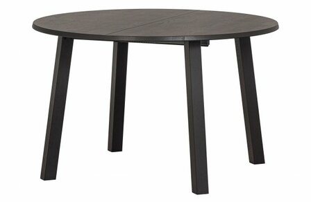 Woood Exclusive Lange Jan Uitschuifbare Eettafel Rond Eiken Blacknight 