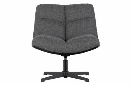 Woood Exclusive Vinny Draaifauteuil BoucL&Eacute; Antraciet