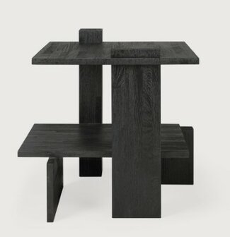 Ethnicraft Teak Abstract black side table