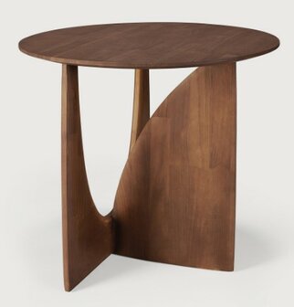 Ethnicraft Teak Geometric brown side table 