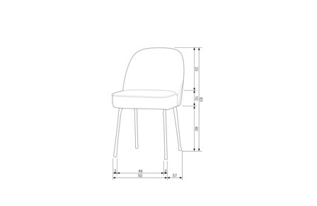 WOOOD Premium Vogue eetkamerstoel fluweel pistache