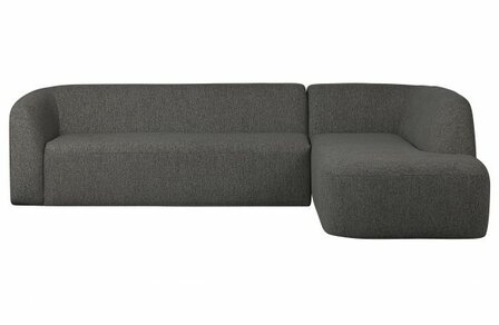 WOOOD Premium Sloping Hoekbank Rechts Grijs/Zwart Melange