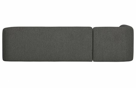 WOOOD Premium Sloping Hoekbank Links Grijs/Zwart Melange