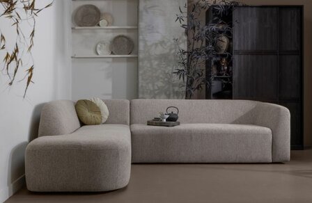 WOOOD Premium Sloping Hoekbank Links Naturel Melange