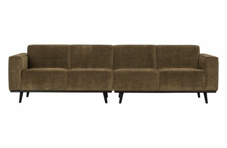 WOOOD Premium Statement 4-zits Bank 280 cm Platte Brede Rib Rock