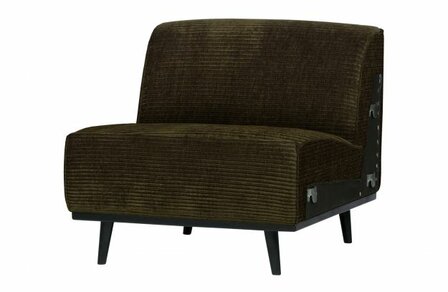 WOOOD Premium Statement 1-zits Element Brede Platte Rib Warm Groen
