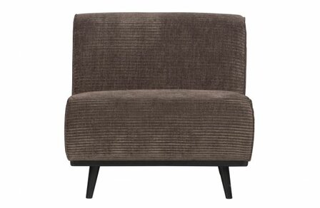 BePureHome Statement 1-zits Element Brede Platte Rib Taupe