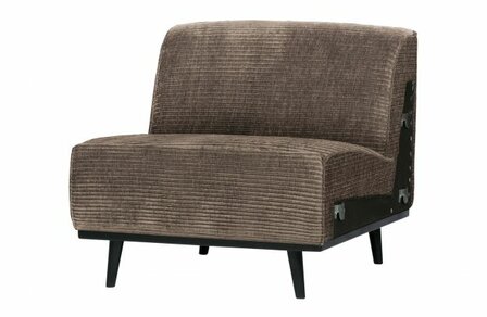 WOOOD Premium Statement 1-zits Element Brede Platte Rib Taupe