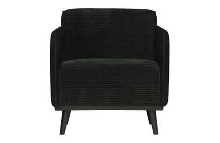 WOOOD Premium Statement Fauteuil Met Arm Brede Platte Rib Graphite