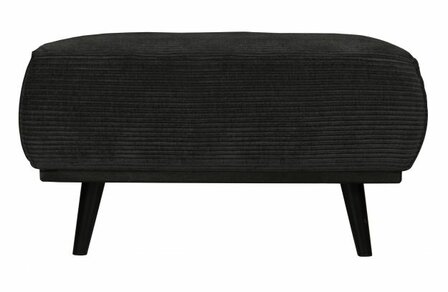 WOOOD Premium Statement Hocker Brede Platte Rib Graphite