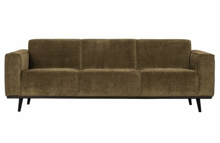 BePureHome Statement 3-zits Bank 230cm Brede Platte Rib Rock