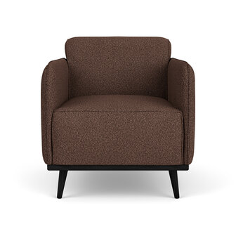 WOOOD Premium Statement Fauteuil Met Arm BoucL&Egrave; Coffee