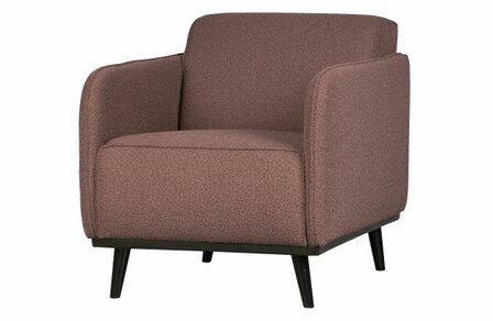 WOOOD Premium Statement Fauteuil Met Arm BoucL&Egrave; Coffee