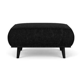WOOOD Premium Statement Hocker Suedine Zwart