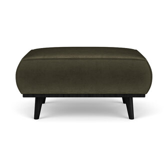 WOOOD Premium Statement Hocker Fluweel Warm Groen