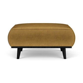 WOOOD Premium Statement Hocker Fluweel Honing Yellow