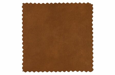 WOOOD Premium Statement Hocker Lederlook Cognac