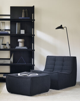 Ethnicraft N701 sofa - footstool- Graphite