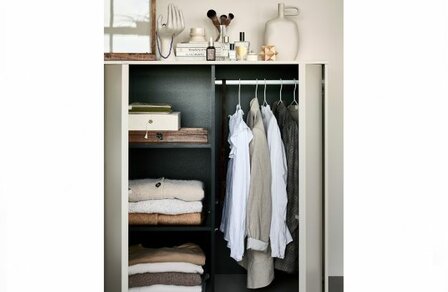 Vtwonen Daily Closet Double 110x100cm Grenen Dakargrau [FSC]