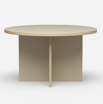 HKliving Dining table, cream, round 130cm 