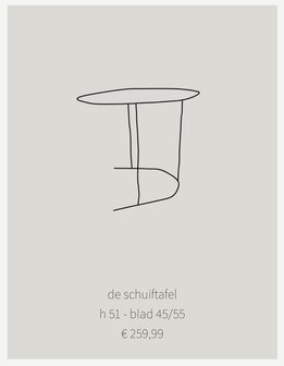 Kwilleminhuis schuiftafel zwart