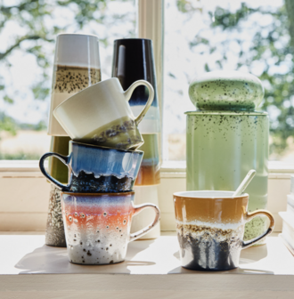 HKLIVING 70s ceramics americano mug metallic