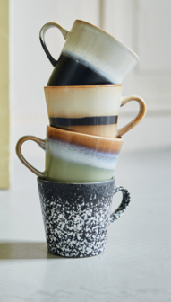 HKliving 70s ceramics americano mug mud