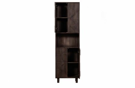 WOOOD Premium Draw 4-deurs opbergkast mango hout walnoot