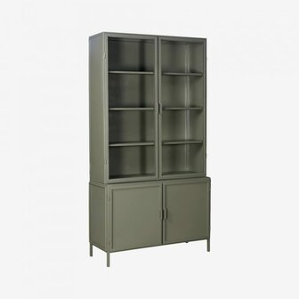 New Routz Garland 4 deurs vitrinekast Olive green