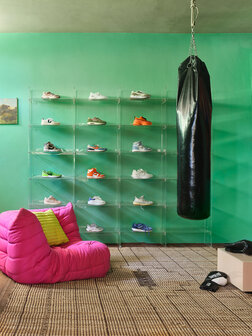 HKLIVING Modular acrylic cabinet 240 cm clear