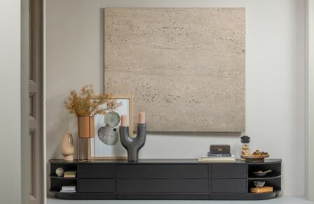 WOOOD Premium Finca Tv Meubel 50cm Grenen Diep Zwart