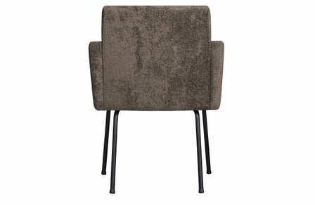 WOOOD Premium Mount Eetkamerstoel Grof Geweven Stof Grijs/Bruin