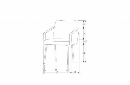 WOOOD Premium Mount Eetkamerstoel Grof Geweven Stof Grijs/Bruin