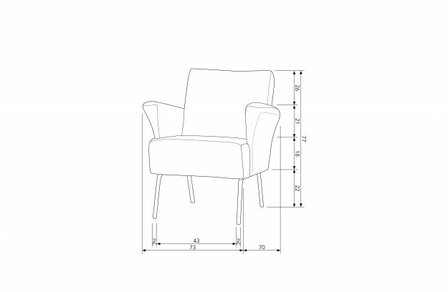 Bepurehome Muse Fauteuil Grof Geweven Stof Grijs/Bruin